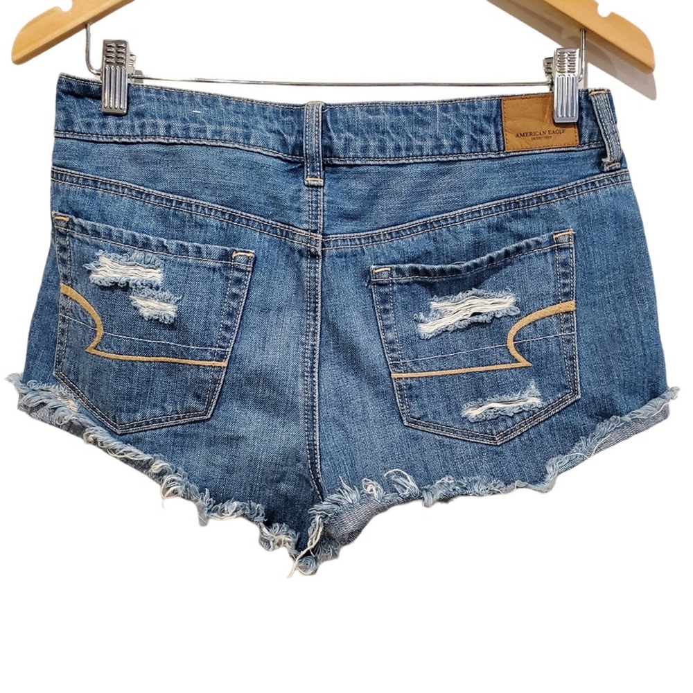 American Eagle Womens Distressed Tomgirl Shortie Shorts Size 4 - Picture 3 of 7